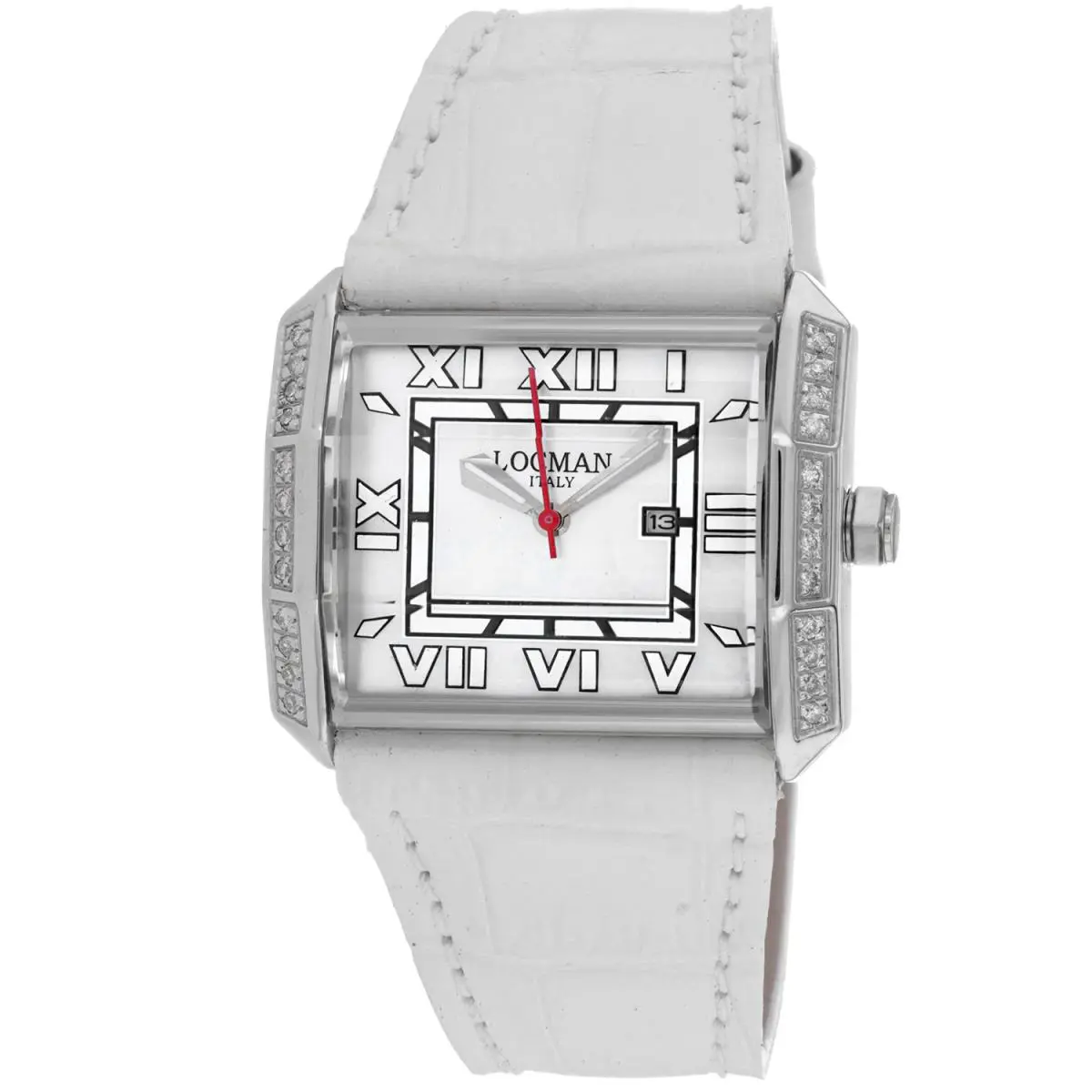 Locman Women`s Diamond Classic White Dial Watch - 232MOPWHD/WH LE by Locman Italy