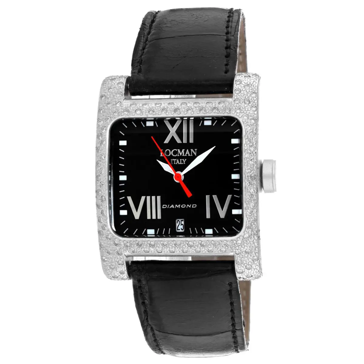 Locman Women`s Diamond Classic Black Dial Watch - 431BKD by Locman Italy