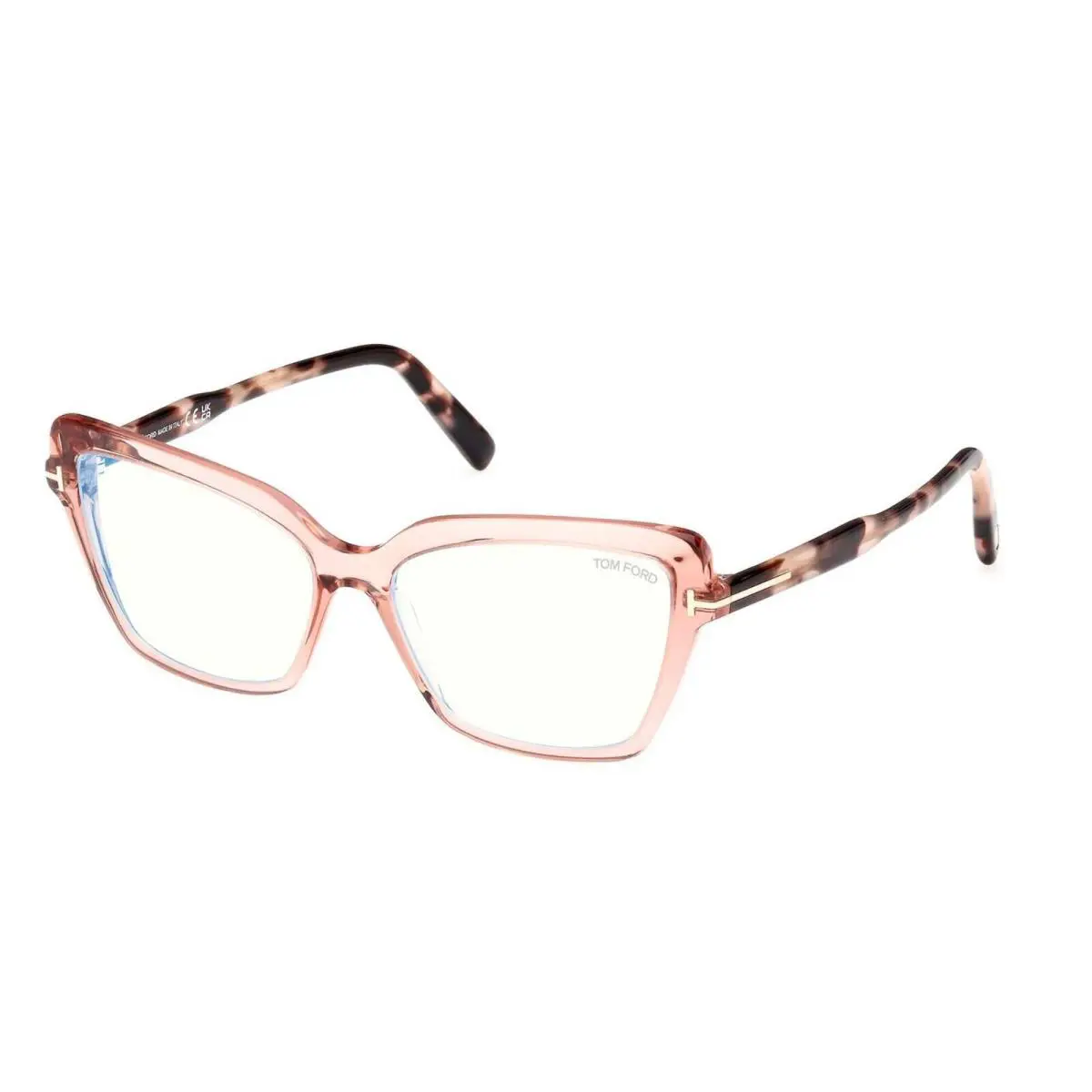 Tom Ford FT 5948-B Blue Block Transparent Light Pink 072 Eyeglasses