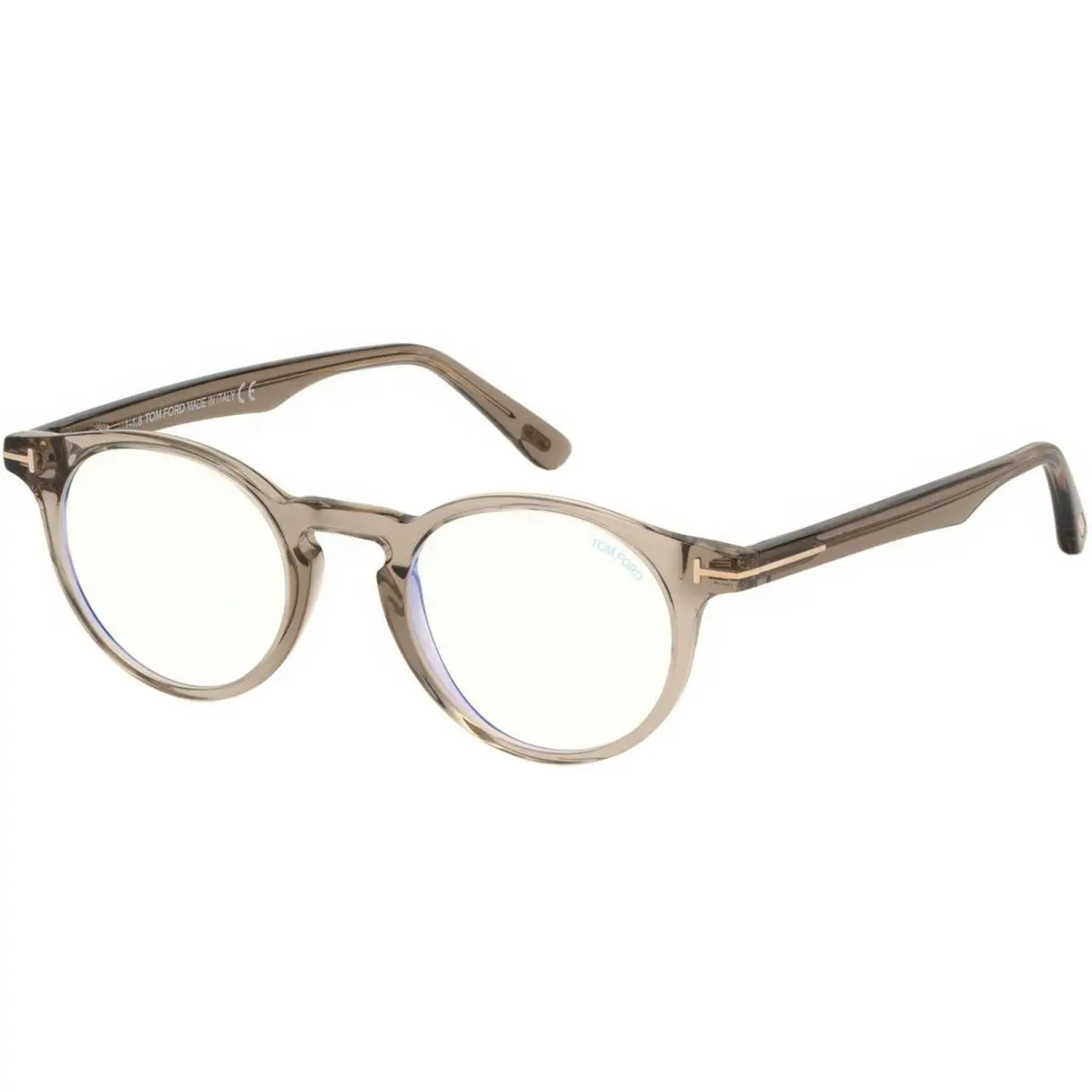 Tom Ford FT 5557-B Blue Block Beige 045 Eyeglasses - Frame: Beige