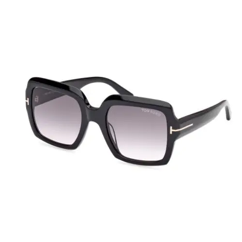 Kaya FT1082 01B Shiny Black/smoke Gradient Square Women`s Sunglasses by Tom Ford
