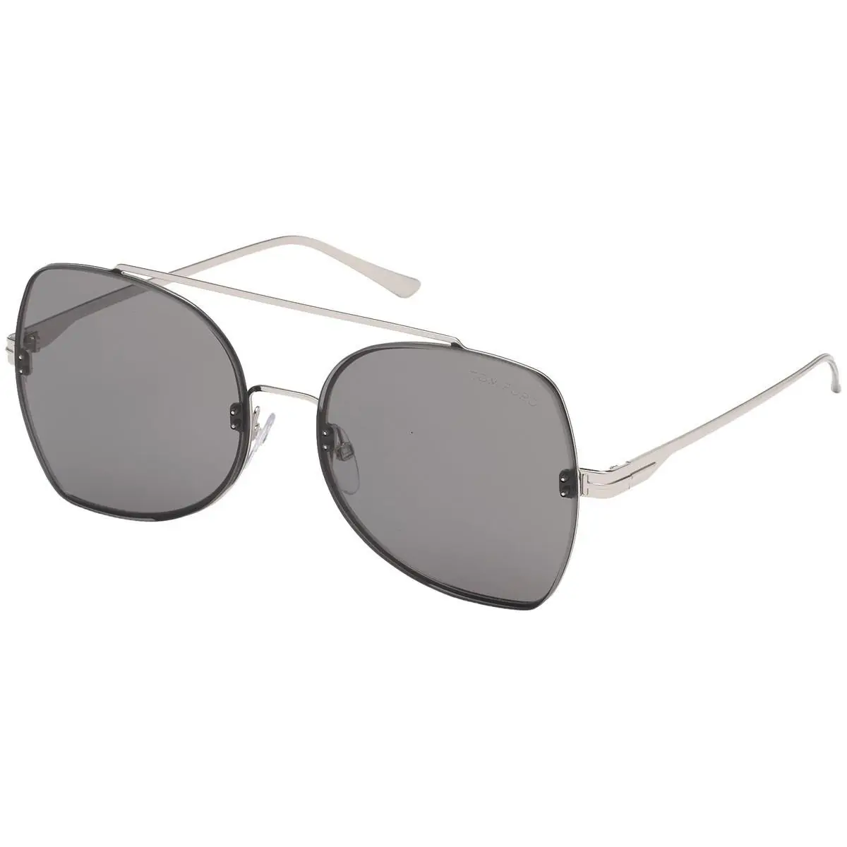 Tom Ford FT0656 16A Silver Rectangle Scout Sunglasses