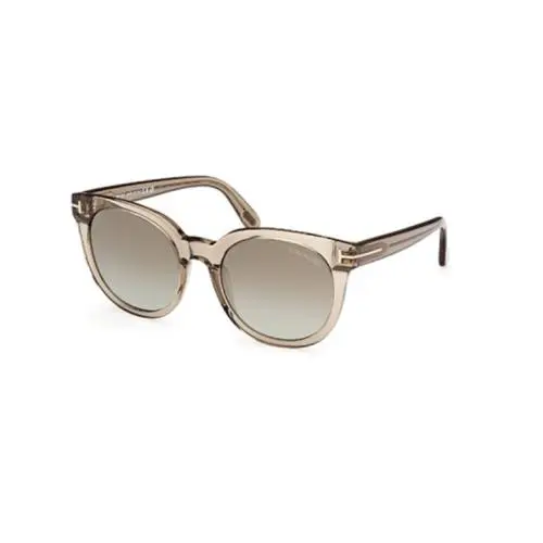 FT1109 45G Shiny Light Brown/brown Soft Square Women`s Sunglasses by Tom Ford
