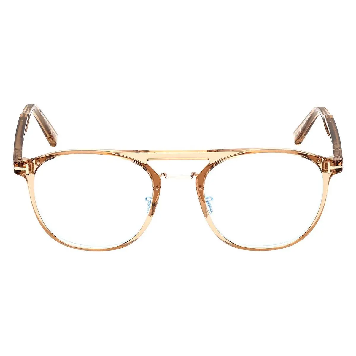 Tom Ford FT5982-B Eyeglasses Male Shiny Light Brown 52mm