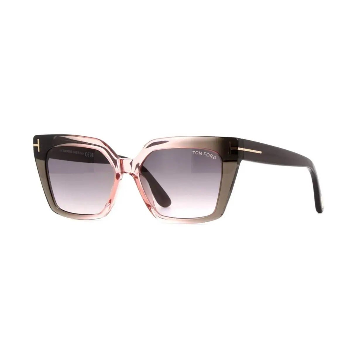 Tom Ford Winona FT 1030 Beige Crystal Shaded/grey Shaded 20G Sunglasses - Frame: Beige Crystal Shaded, Lens: Grey Shaded