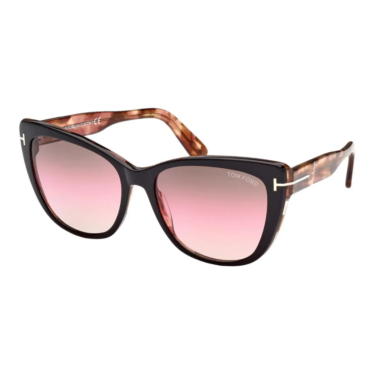 Nora FT 0937 Black Havana/light Brown Shaded 05F Sunglasses by Tom Ford