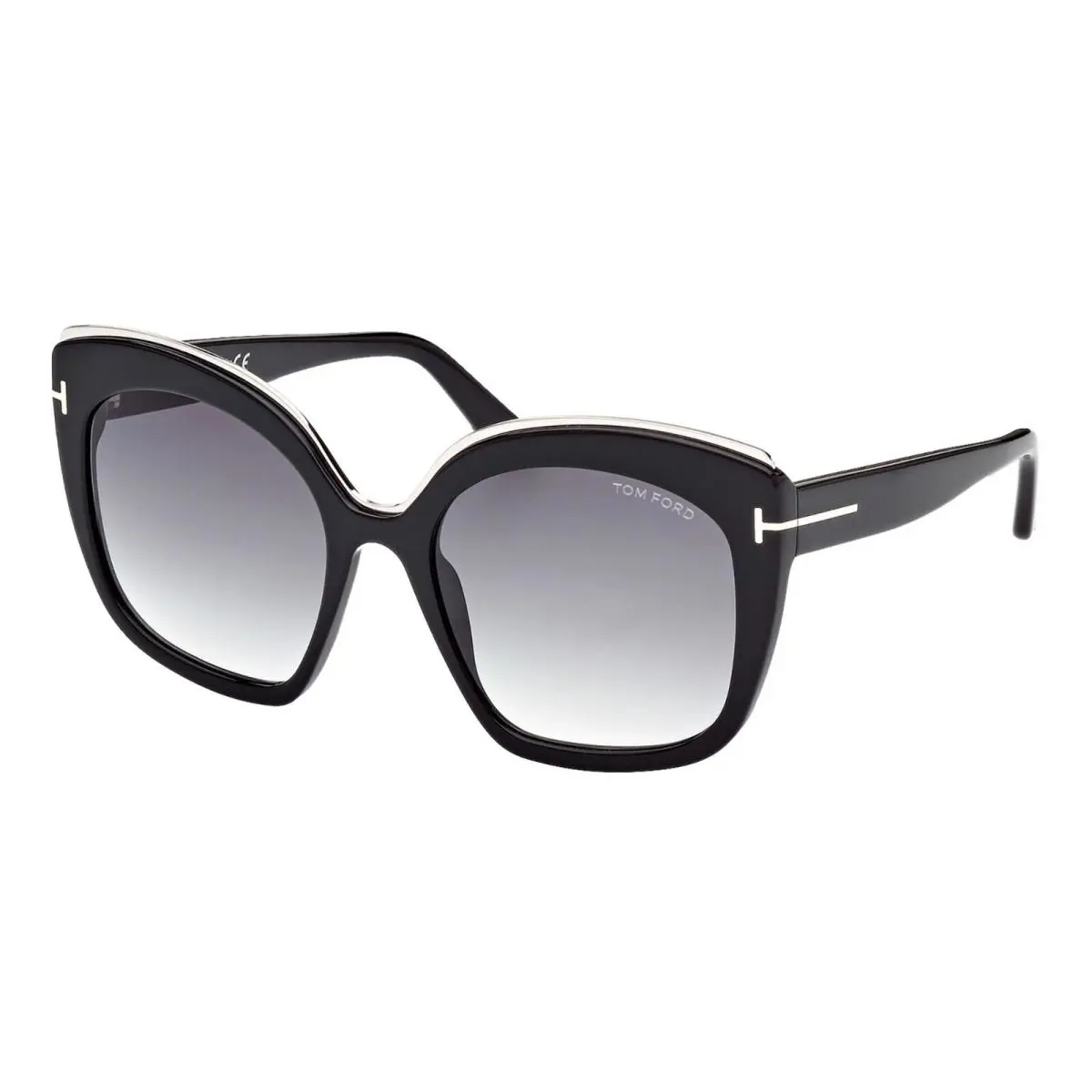 Chantalle FT 0944 Shiny Black/dark Grey Shaded 01B Sunglasses by Tom Ford
