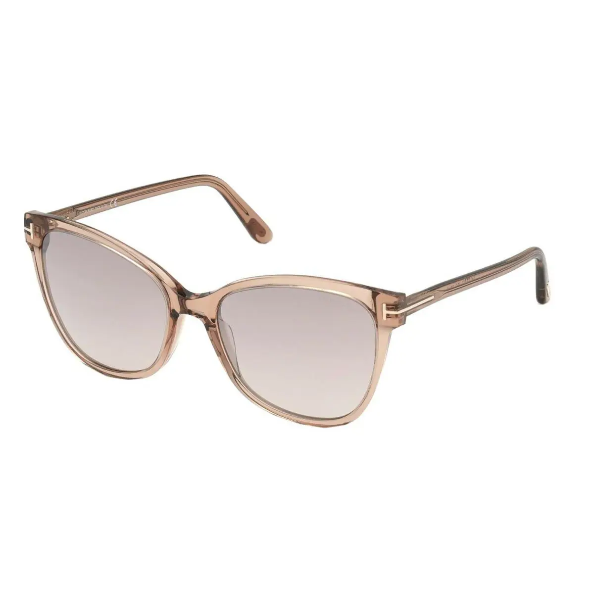 Tom Ford Ani FT 0844 Transparent Light Brown/brown Shaded 45G Sunglasses - Frame: Transparent Light Brown, Lens: Brown Shaded