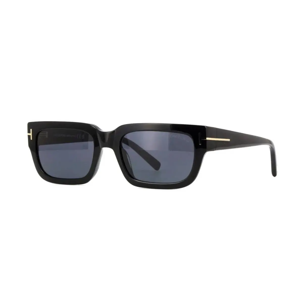 Tom Ford Ezra FT 1075 Shiny Black/grey 01A Sunglasses - Frame: Shiny Black, Lens: Grey