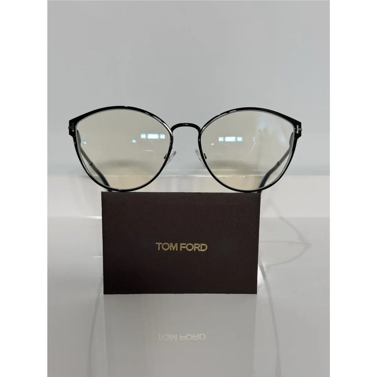 Tom Ford 5573B 001 Shiny Black Metal Woman’s Eyeglasses 55mm