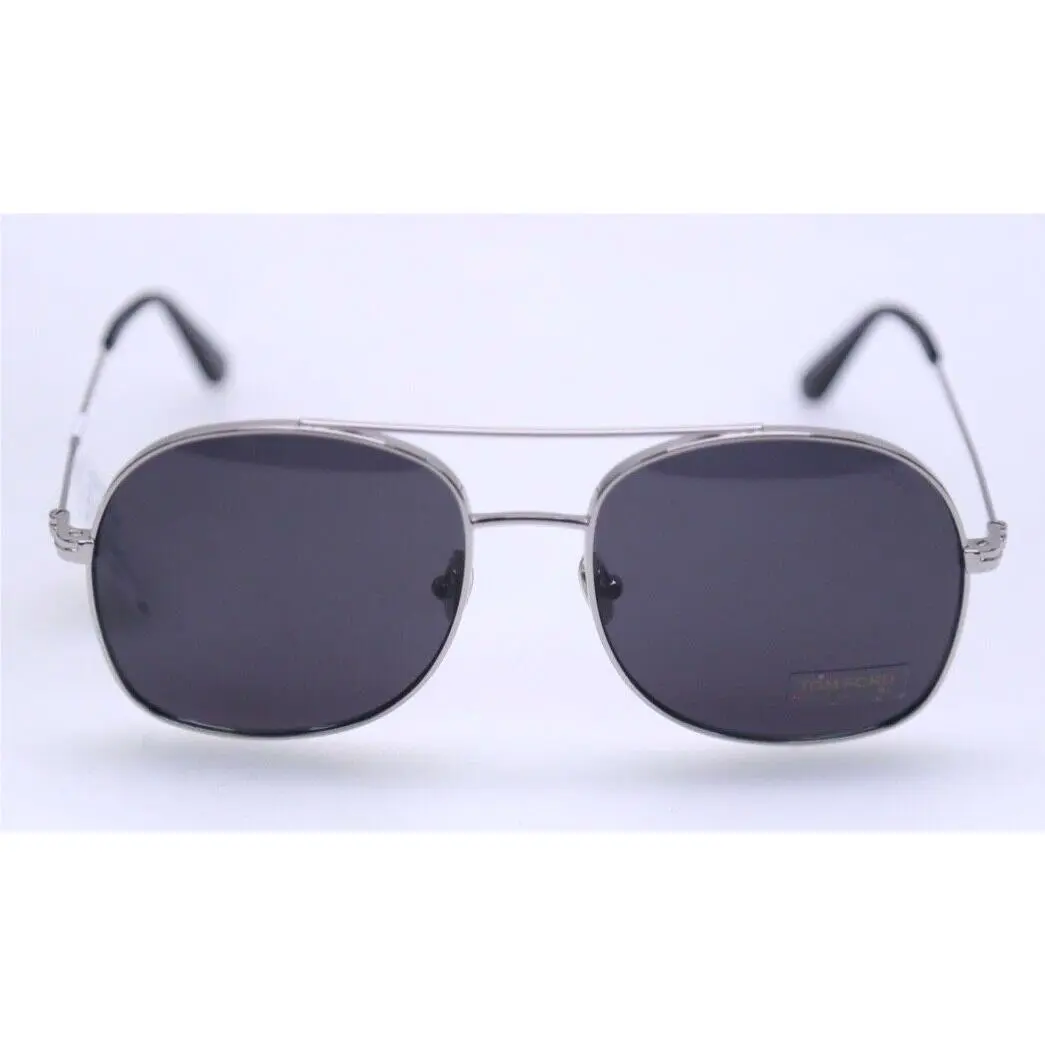 Tom Ford FT 0758 16A TF758 Delilah Shiny Silver/gray 58mm Sunglasses 81