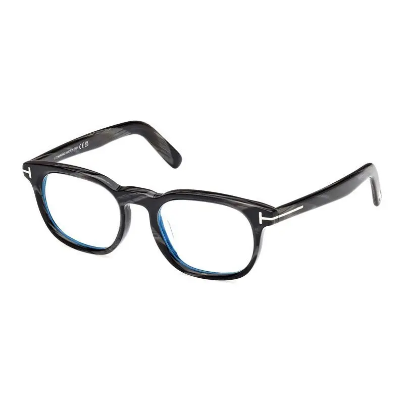 Tom Ford FT5930-D-B 063 Black Horn/clear Blue Light Block 52mm Eyeglasses