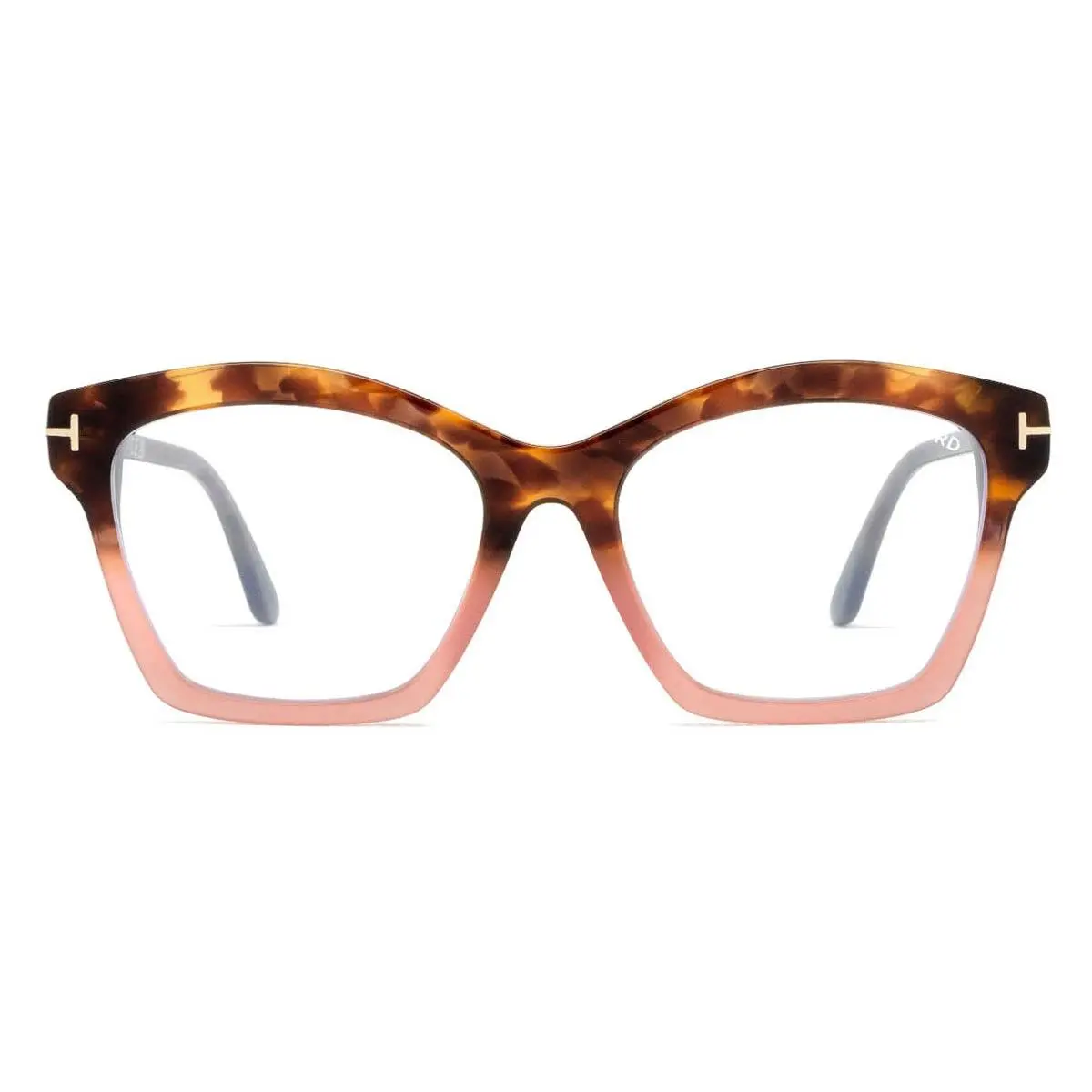 Eyeglasses FT5965-B 055 53mm Split Havana / Blue Filter Lens by Tom Ford