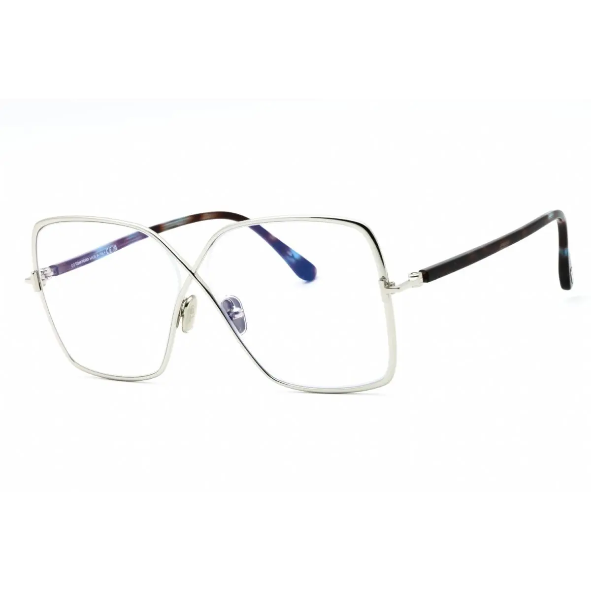 Tom Ford FT5841-B 016 Eyeglasses Silver Frame 59mm