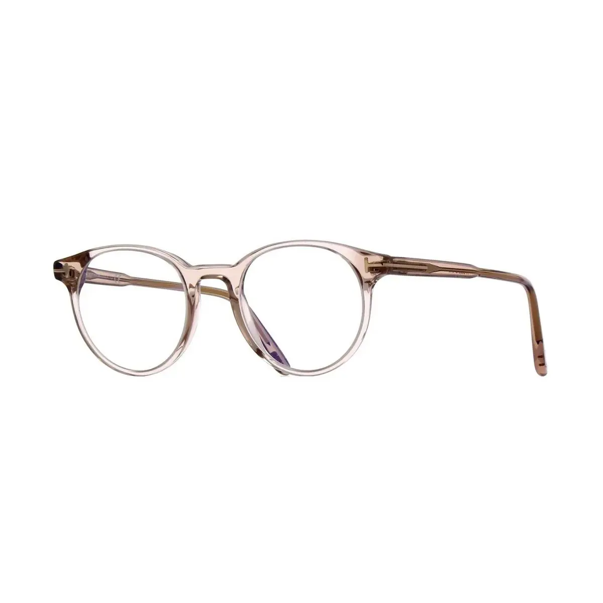 Tom Ford FT 5695-B Blue Block Light Beige Crystal 045 Eyeglasses