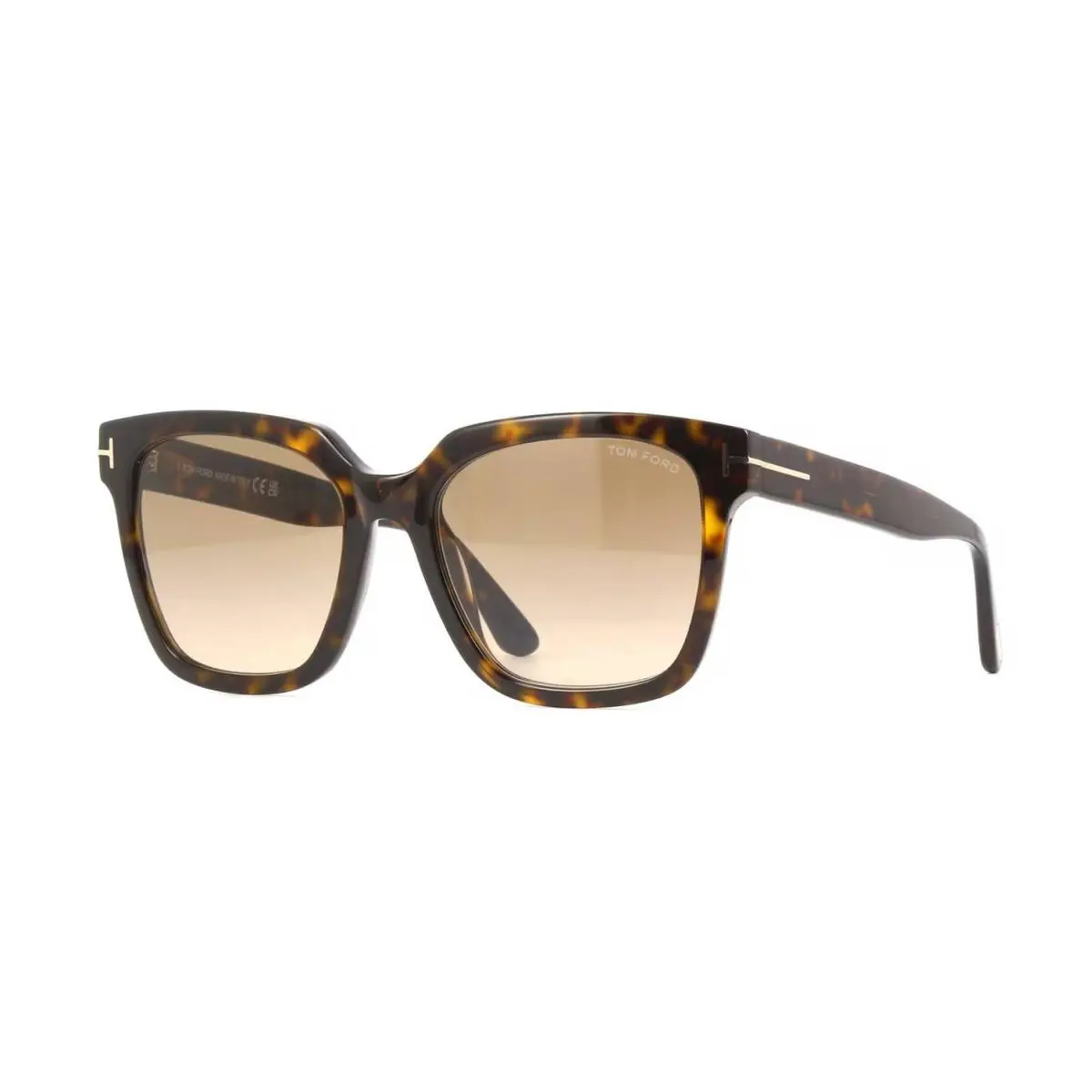 Tom Ford Selby FT 0952 Dark Havana/brown Shaded 52F Sunglasses - Frame: Dark Havana, Lens: Brown Shaded