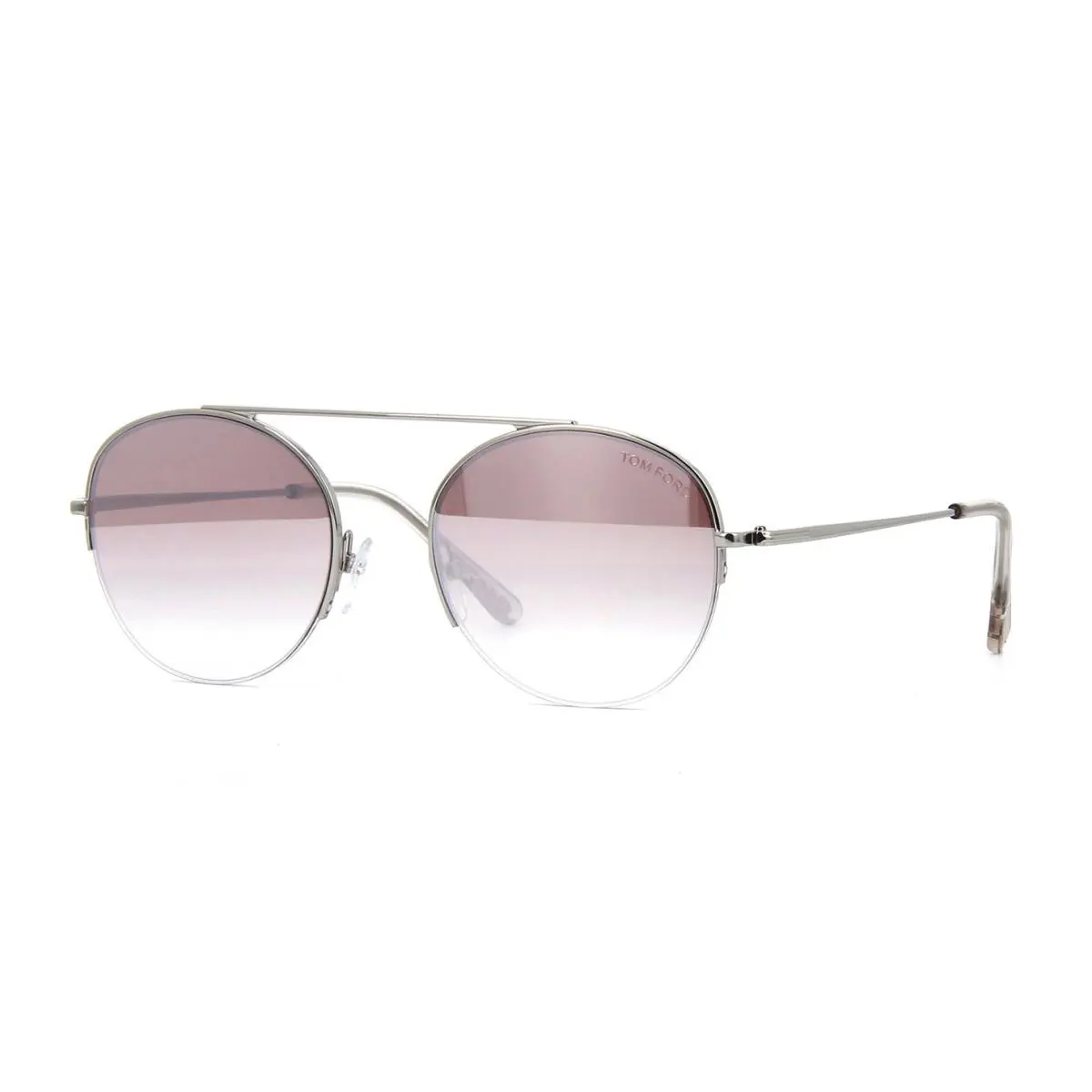 Tom Ford Finn FT 0668 Silver/red Gradient with Silver Mirror 16Z Sunglasses