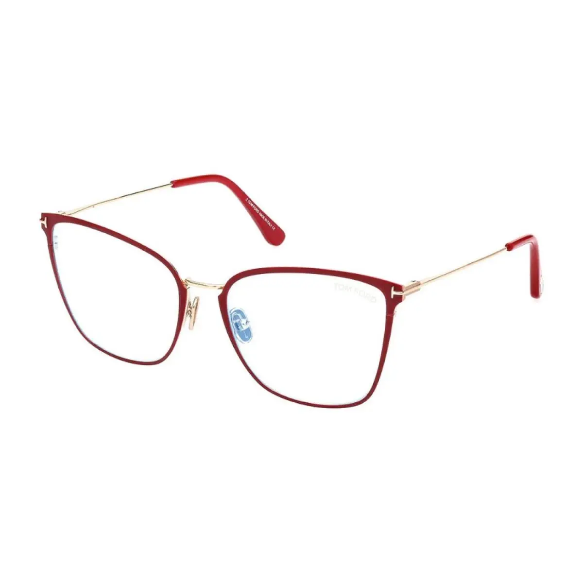 Tom Ford FT5839-B 075 Shiny Fuxia/gold/clear Blue Light Block 56mm