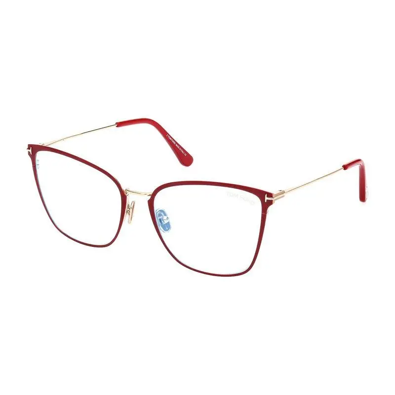 Tom Ford FT5839-B 075 Shiny Fuxia/gold/clear Blue Light Block 56mm
