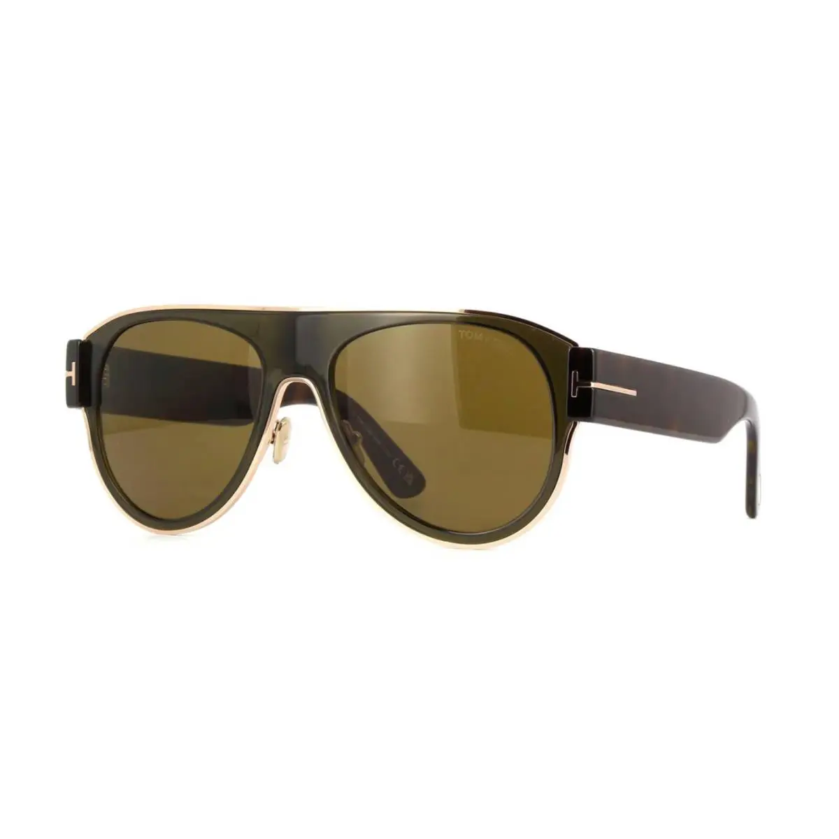 Lyle - 02 FT 1074 Havana Crystal with Gold Trim/brown 51J Sunglasses by Tom Ford