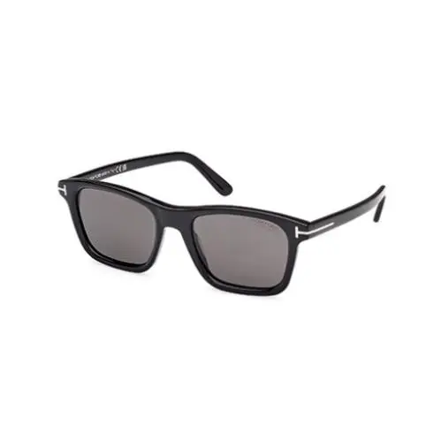 Tom Ford Barron FT1179 01D Shiny Black/smoke Polarized Square Men`s Sunglasses