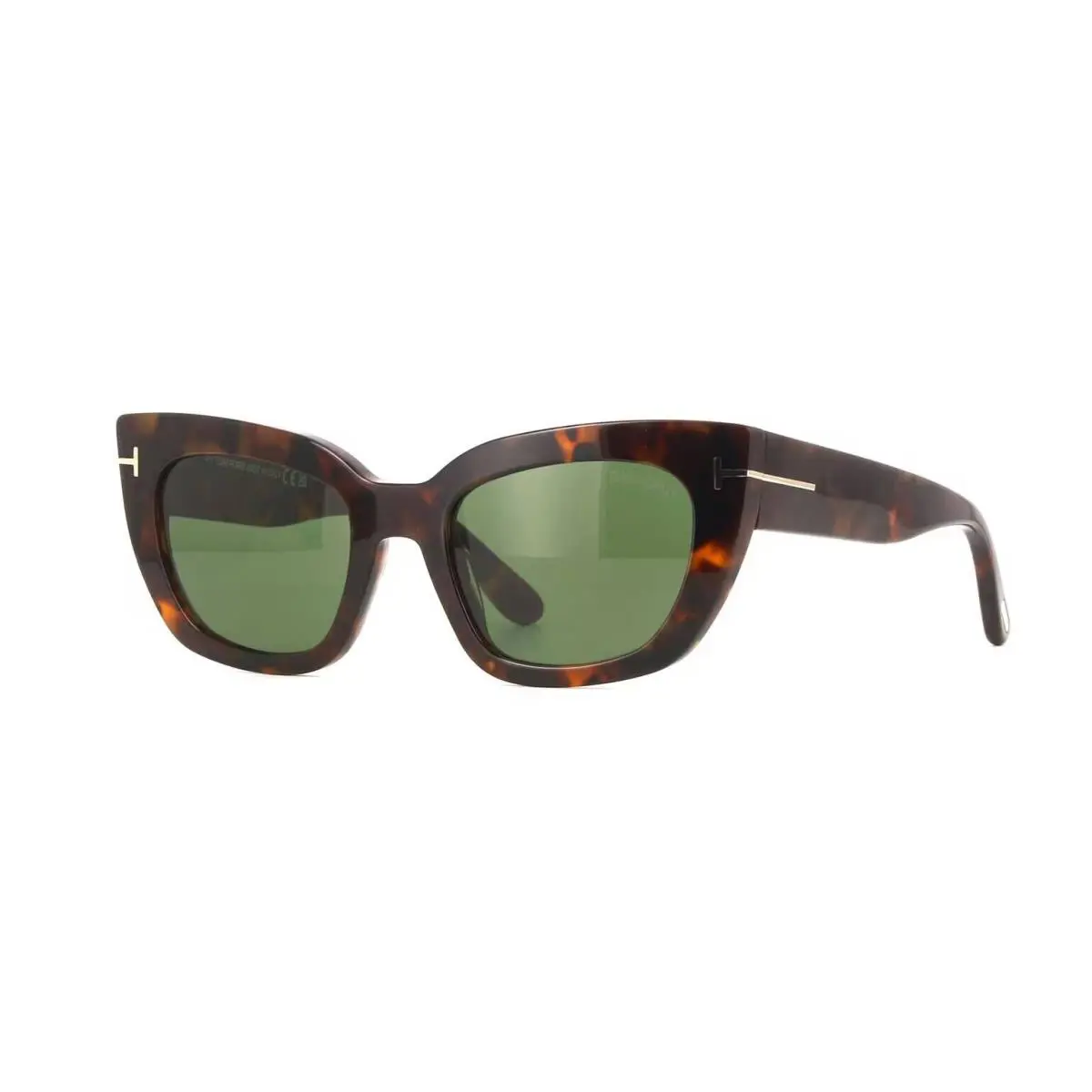Tom Ford Athena FT1190 Dark Havana/green 52N Sunglasses - Frame: Dark Havana, Lens: Green