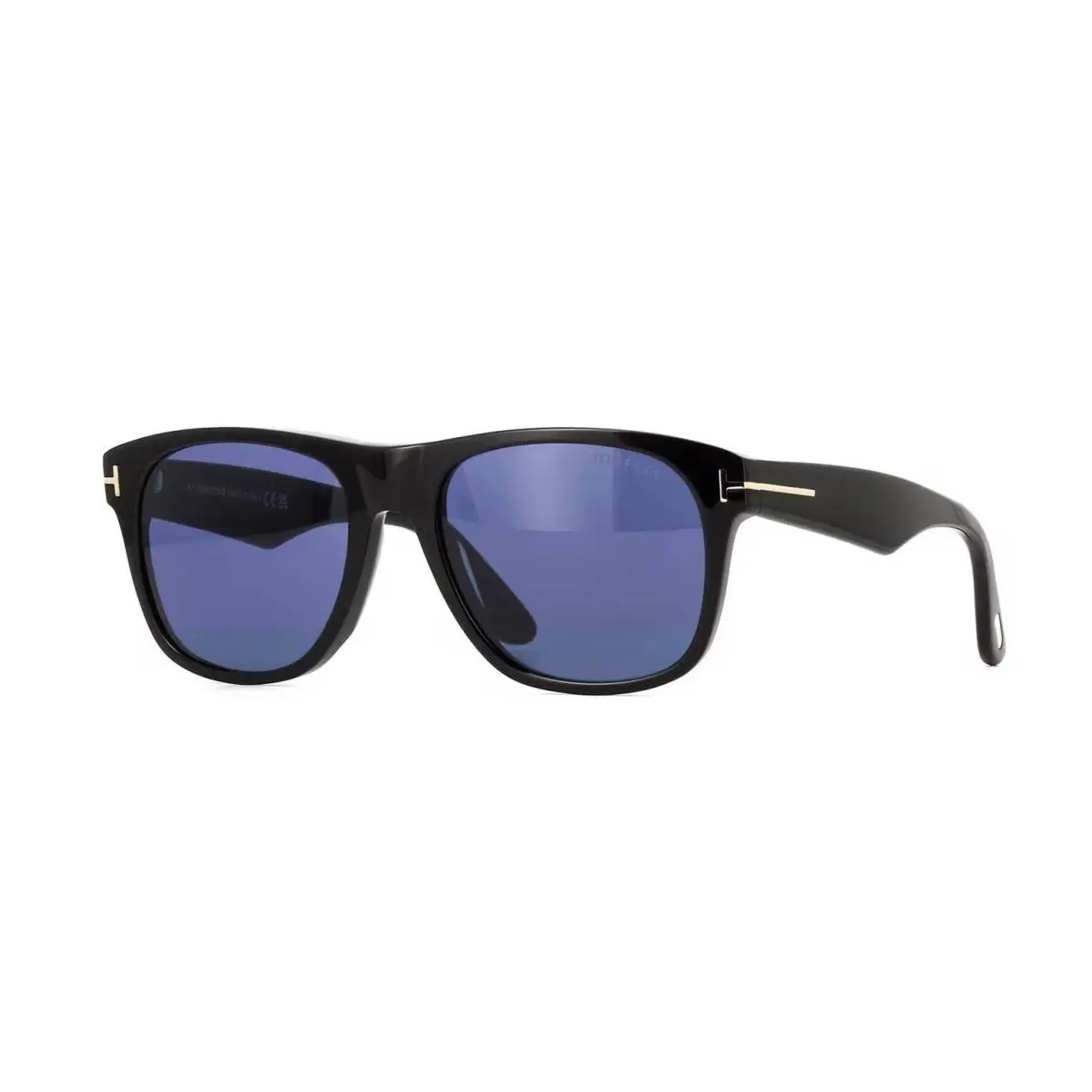 MARLON-02 FT1284 Shiny Black/blue 01V Sunglasses by Tom Ford
