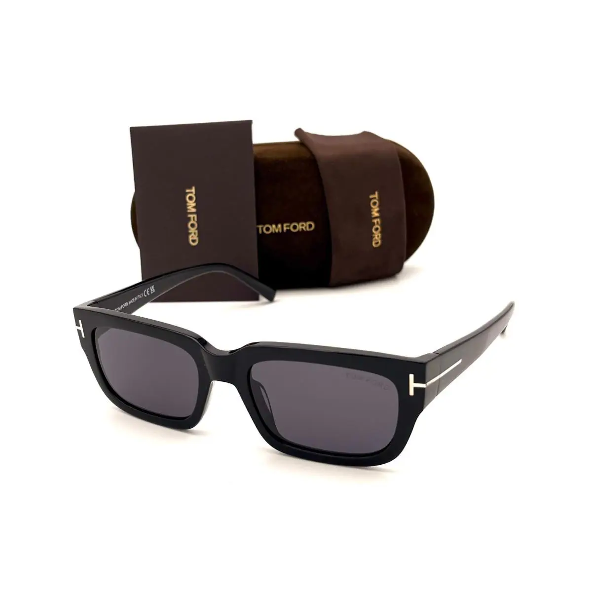 Tom Ford Ezra Bordeaux Mirror Rectangular Men`s Sunglasses FT1075 45U