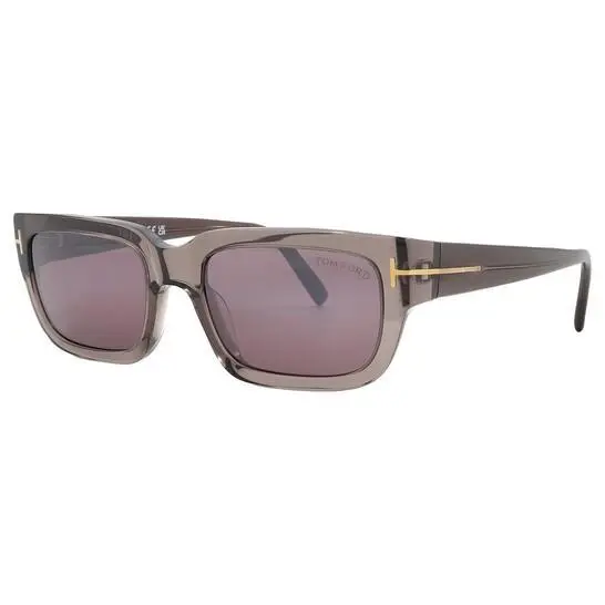 Ezra Bordeaux Mirror Rectangular Men`s Sunglasses FT1075 45U by Tom Ford