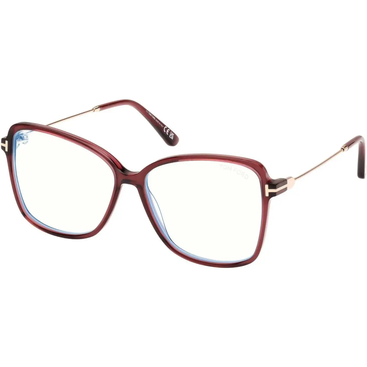 Tom Ford Women`s Fashion 55 mm Shiny Bordeaux Opticals FT5953-B-069-55