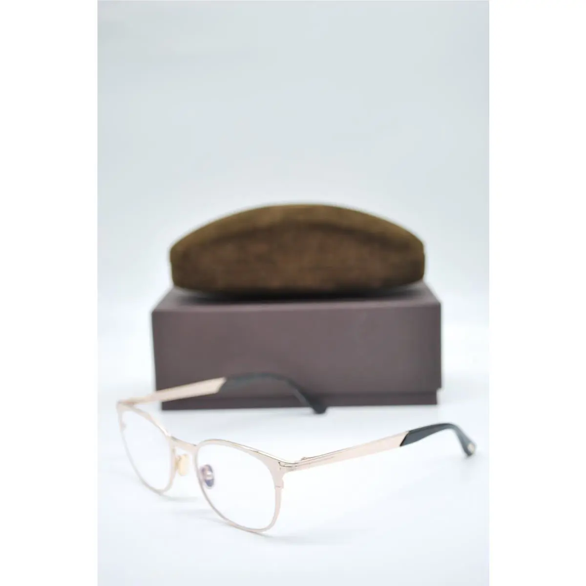 Tom Ford TF 5732-B 028 Gold Blue Block Eyeglasses Frames 52-19