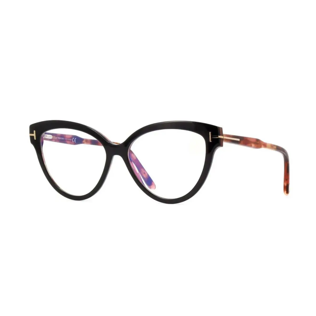 Tom Ford FT 5763-B Blue Block Black Havana/blue Filter 005 Eyeglasses