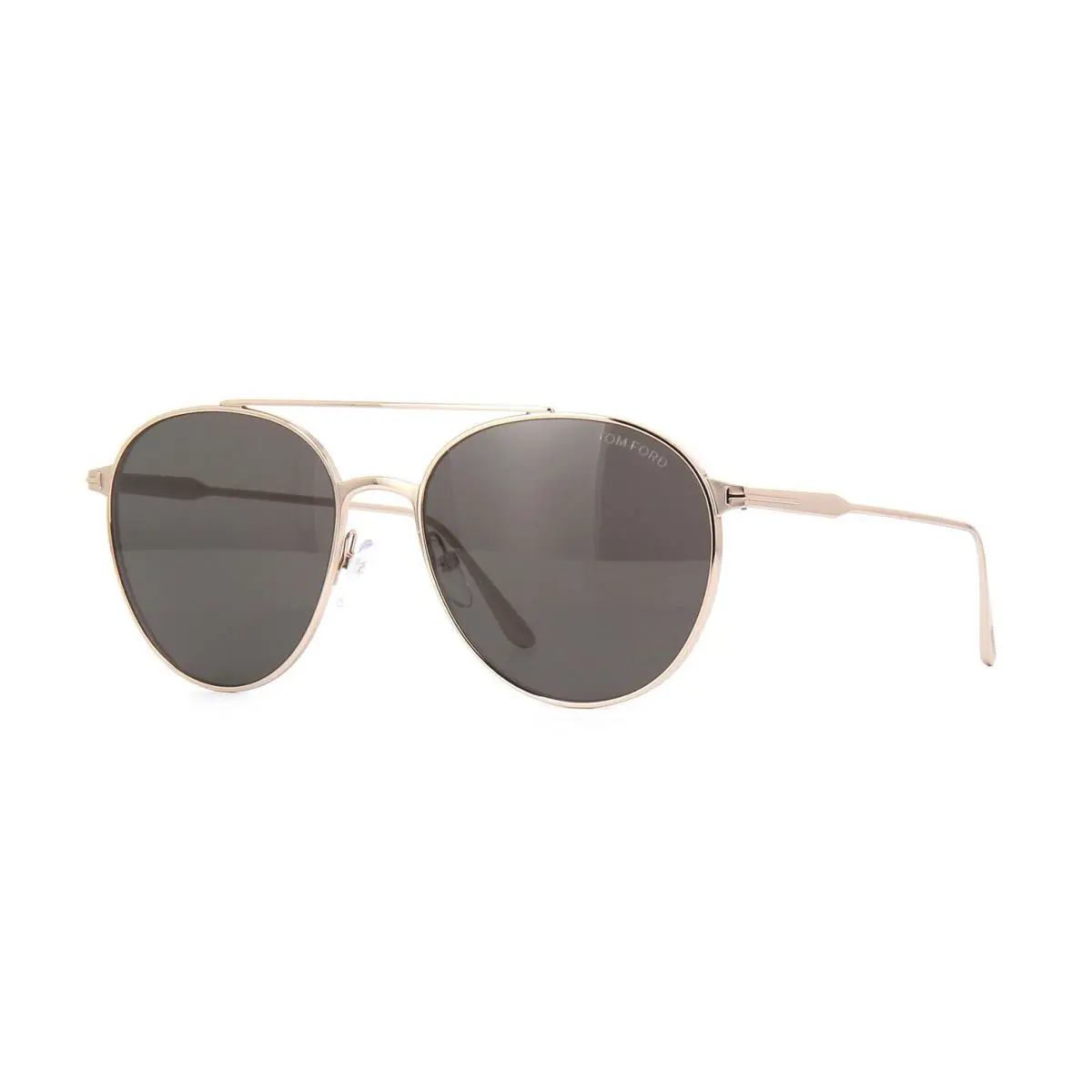 Tom Ford Tomasso FT 0691 Rose Gold/smoke with Light Mirror 28A C Sunglasses - Frame: Rose Gold, Lens: Smoke With Light Mirror