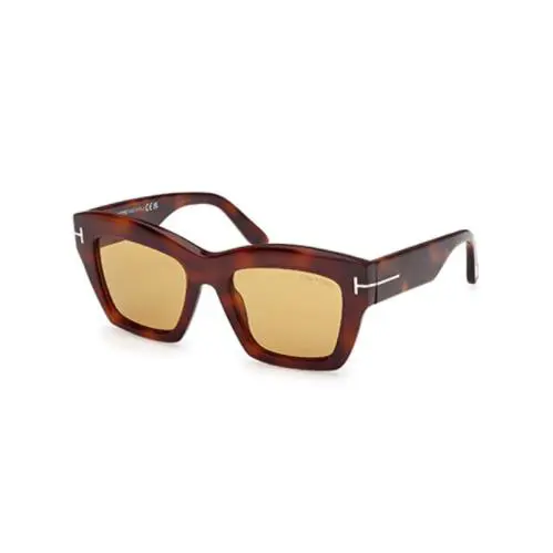 Tom Ford Luna FT1191 53E Blonde Havana/brown Square Women`s Sunglasses - Frame: Blonde Havana, Lens: Brown