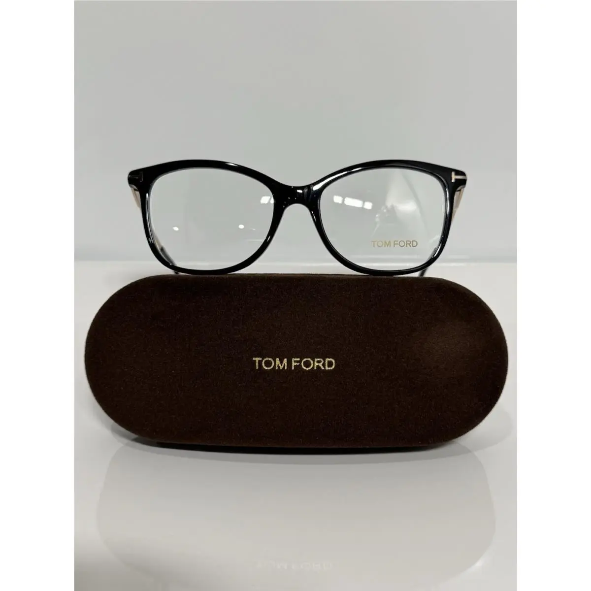 Tom Ford TF 5510 001 Shiny Black Soft Round Woman Eyeglasses 52mm