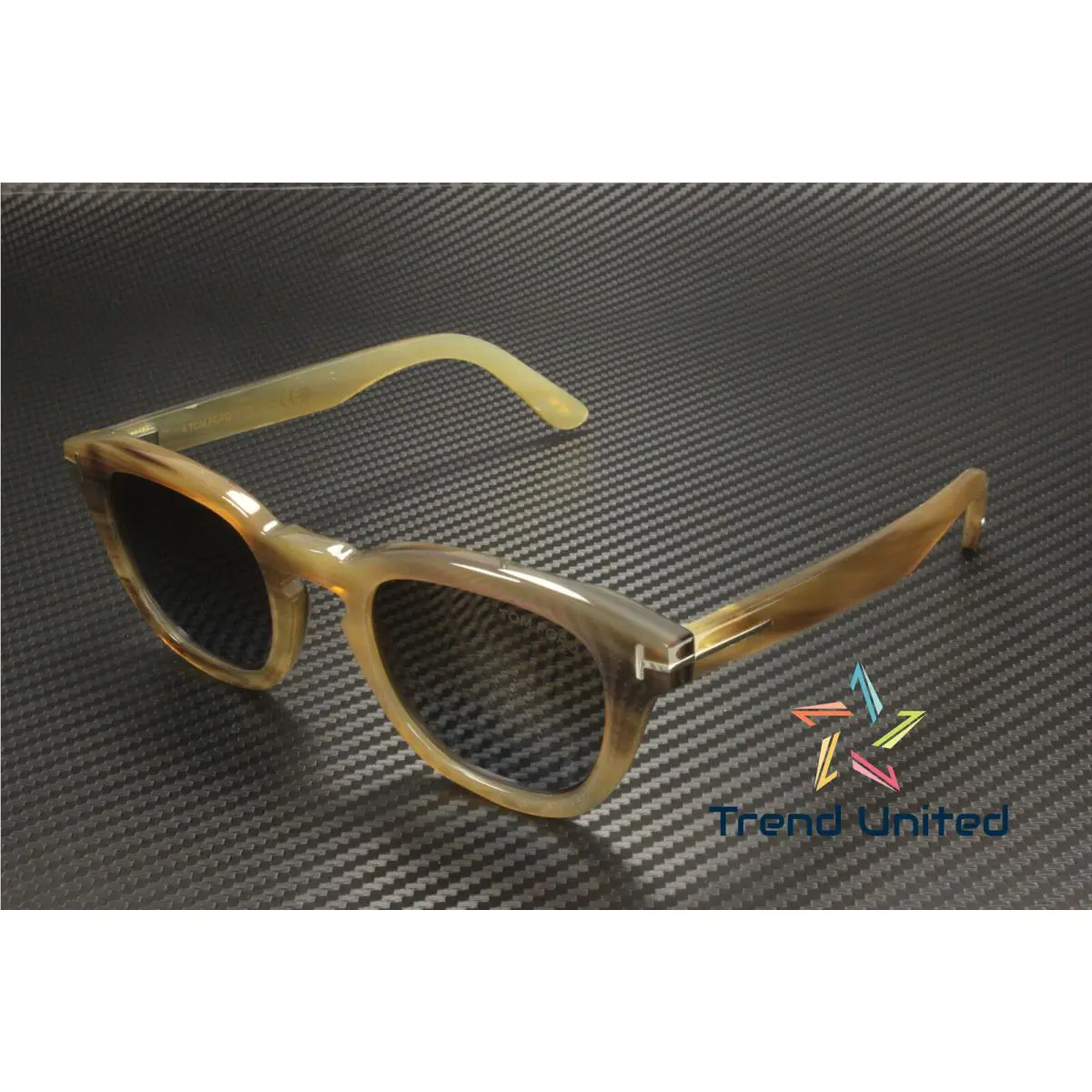 Tom Ford FT1045 P 62F Horn Brown Horn Gradient Brown 48 mm Men`s Sunglasses