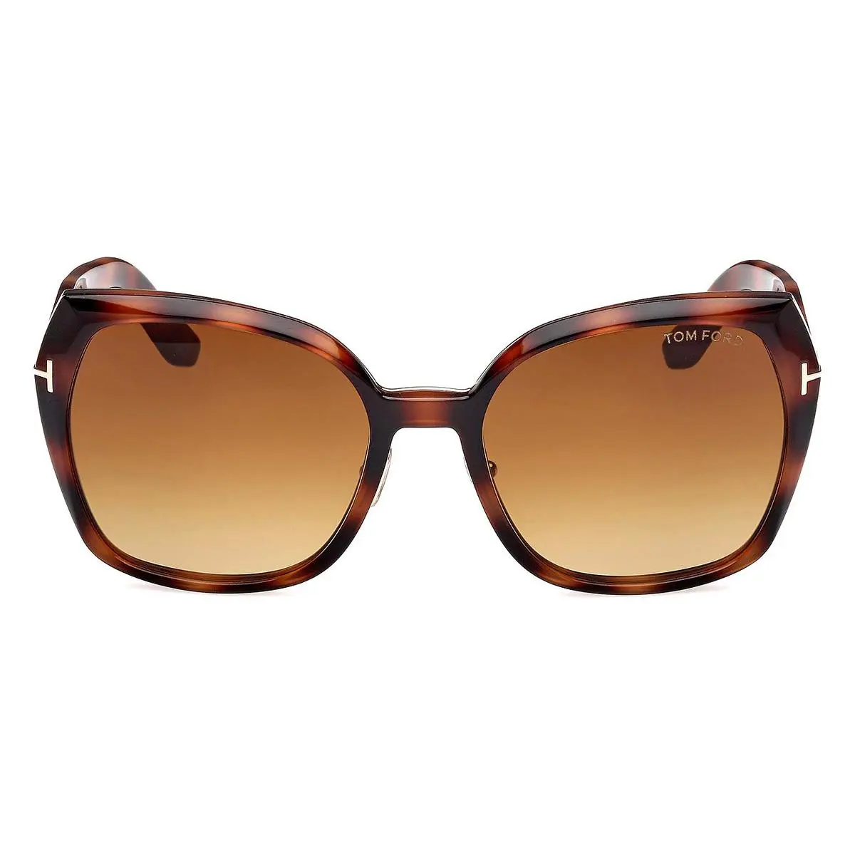 Tom Ford Plum FT1223 Sunglasses Female Blonde Havana 58mm - Frame: Blonde Havana, Lens: Gradient Brown