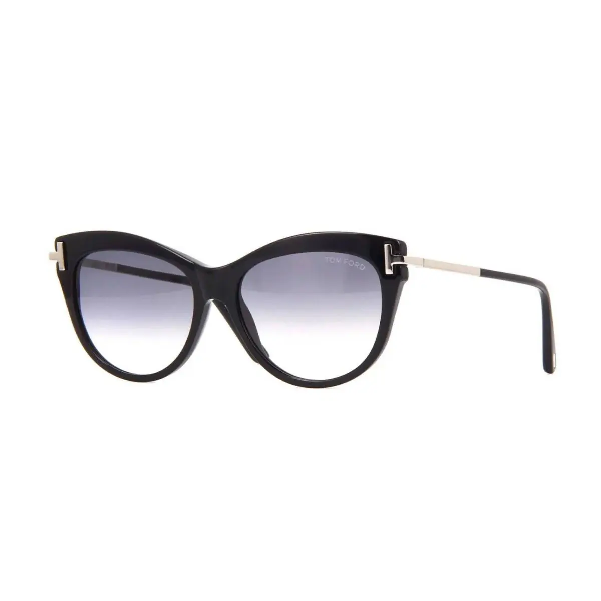 Tom Ford Kira FT 0821 Shiny Black/grey Shaded 01B Sunglasses - Frame: Shiny Black, Lens: Grey Shaded