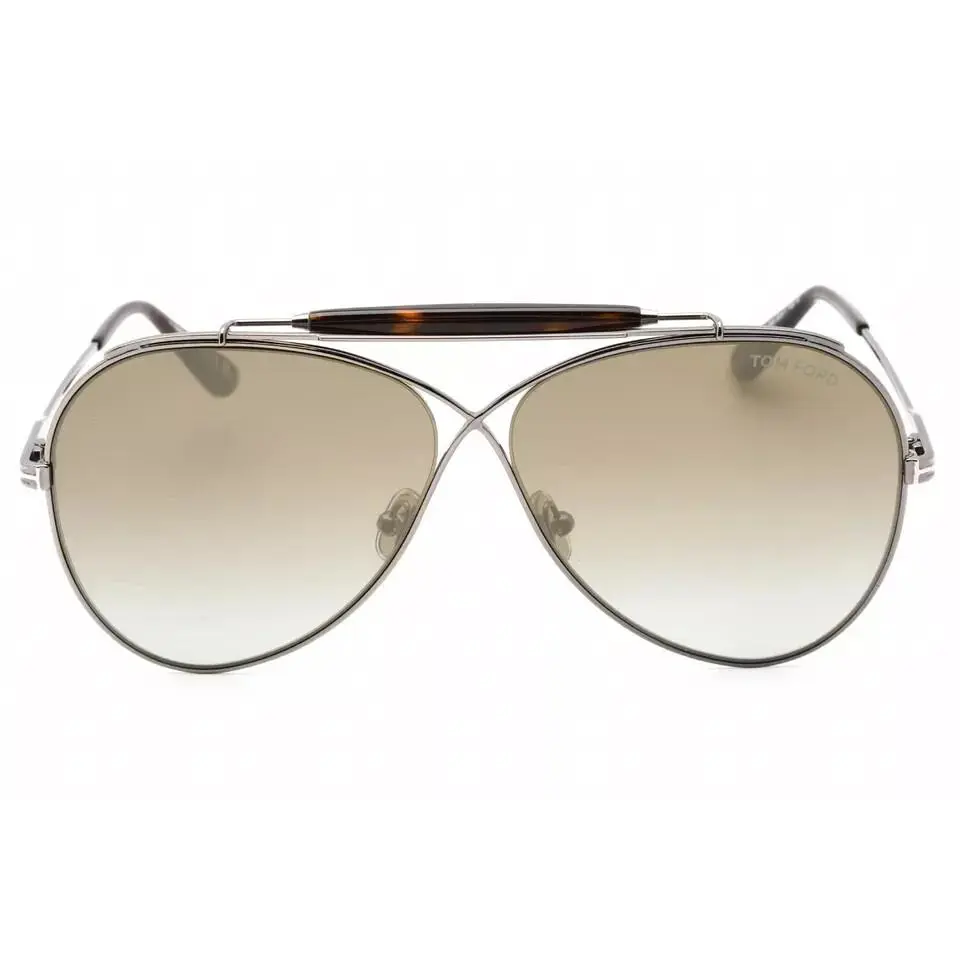 Tom Ford TF0818-08G Holden Brown Gradient Pilot Unisex Sunglasses - Frame: Gunmetal, Lens: Brown