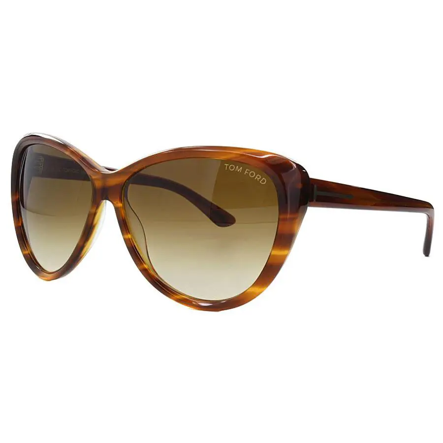 Tom Ford Malin Sunglasses Light Havana Brown Gradient Lens FT230 65F 61-13 135 - Frame: Brown, Lens: br