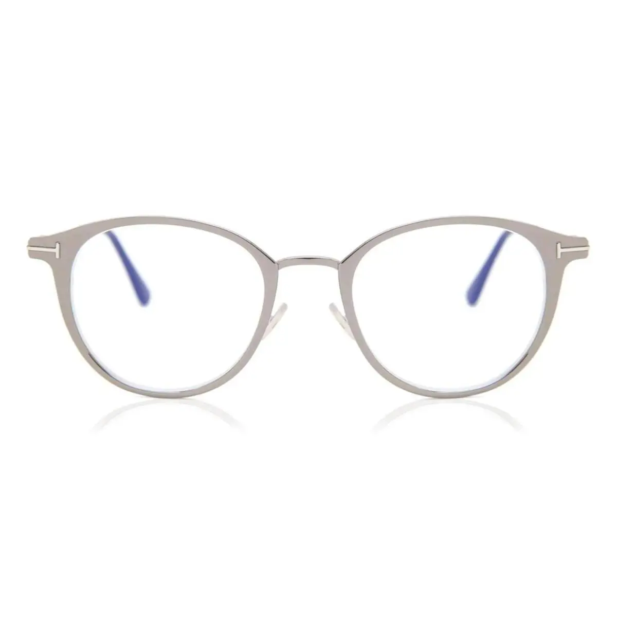 Tom Ford FT5528 B 009 Shiny Light Rutenium Glasses 49mm / /