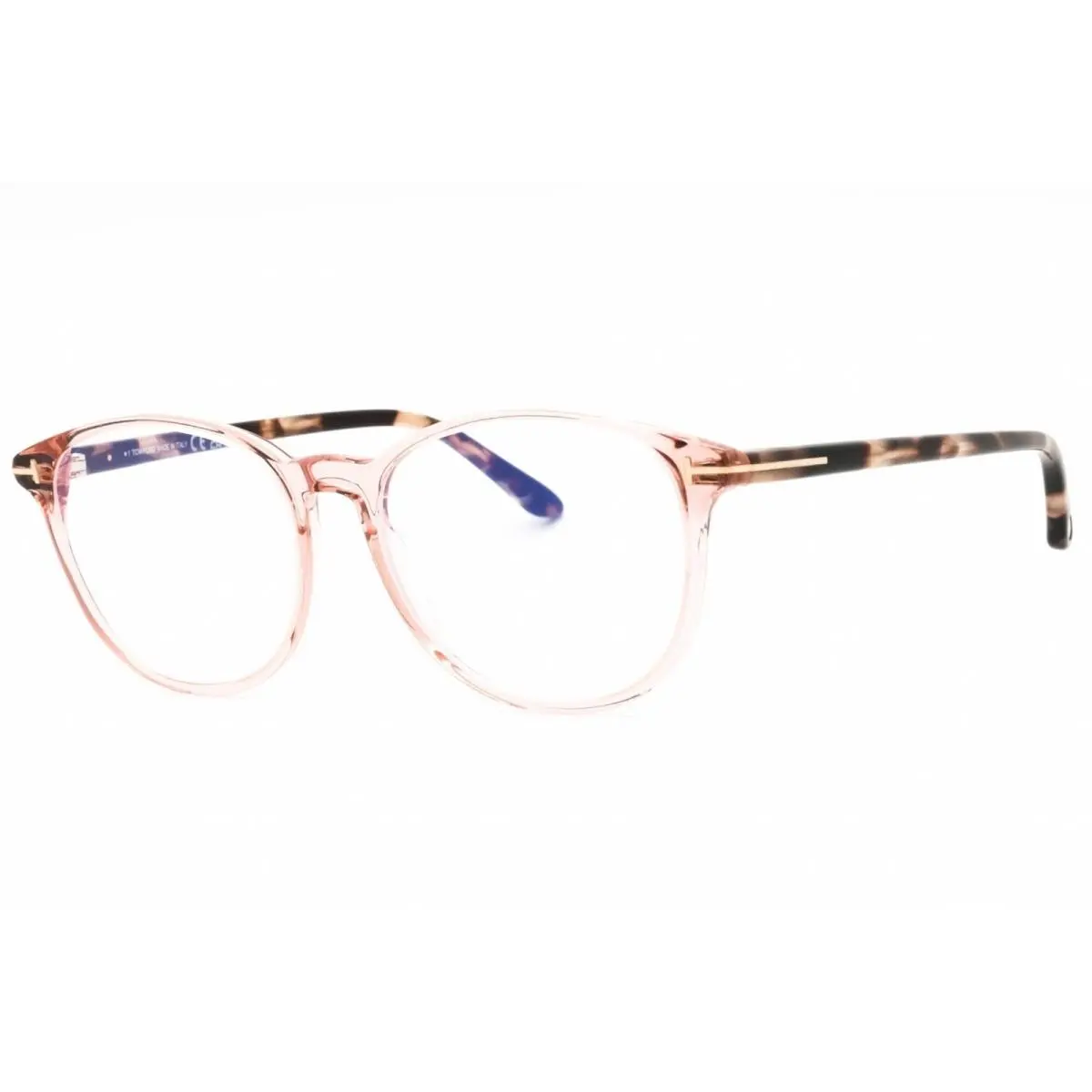 Tom Ford Women`s Eyeglasses Shiny Pink Acetate Round Full Rim Frame FT5810-B 072