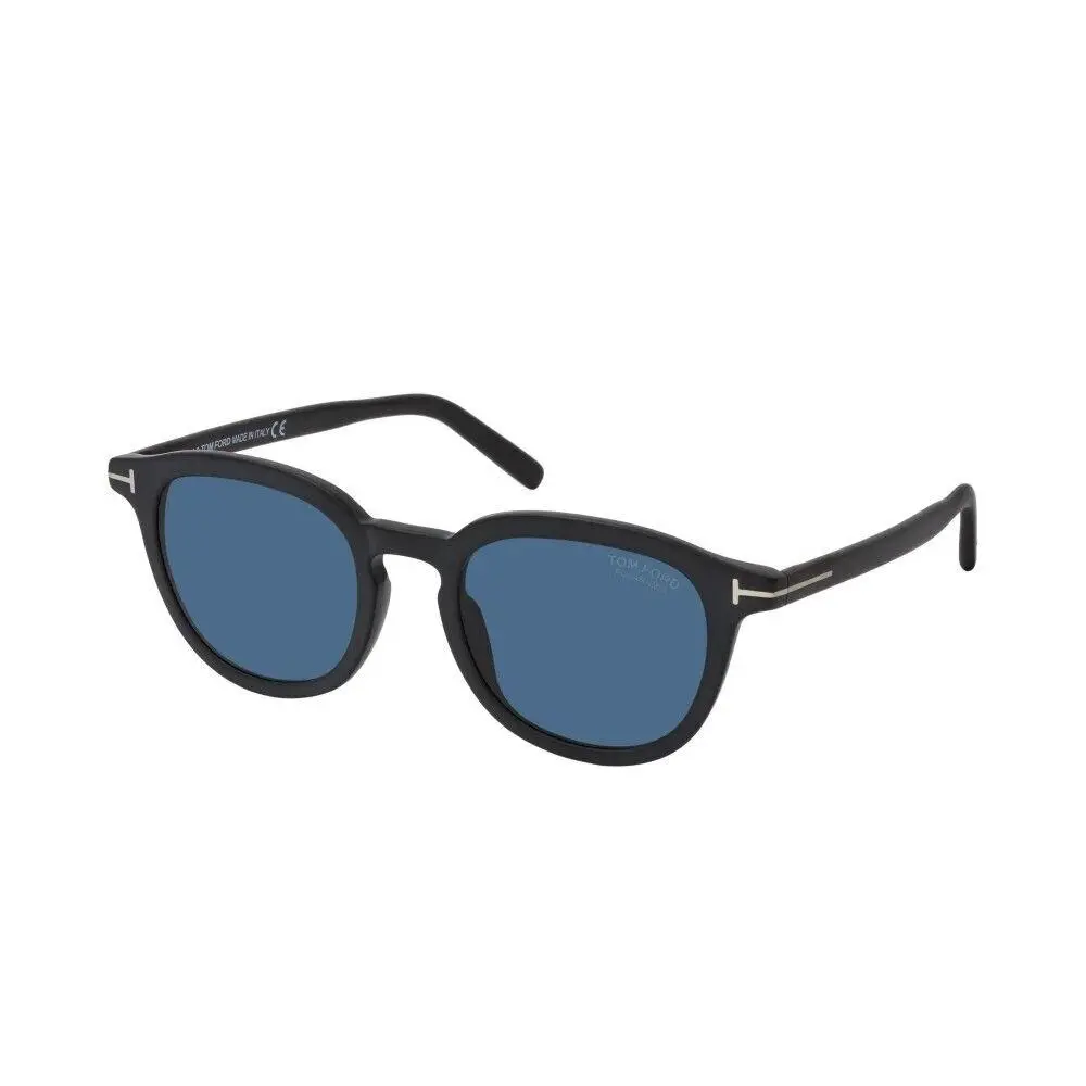 Tom Ford FT 0816 Pax 02V Matte Black Blue Polarized Lens Sunglasses 51mm