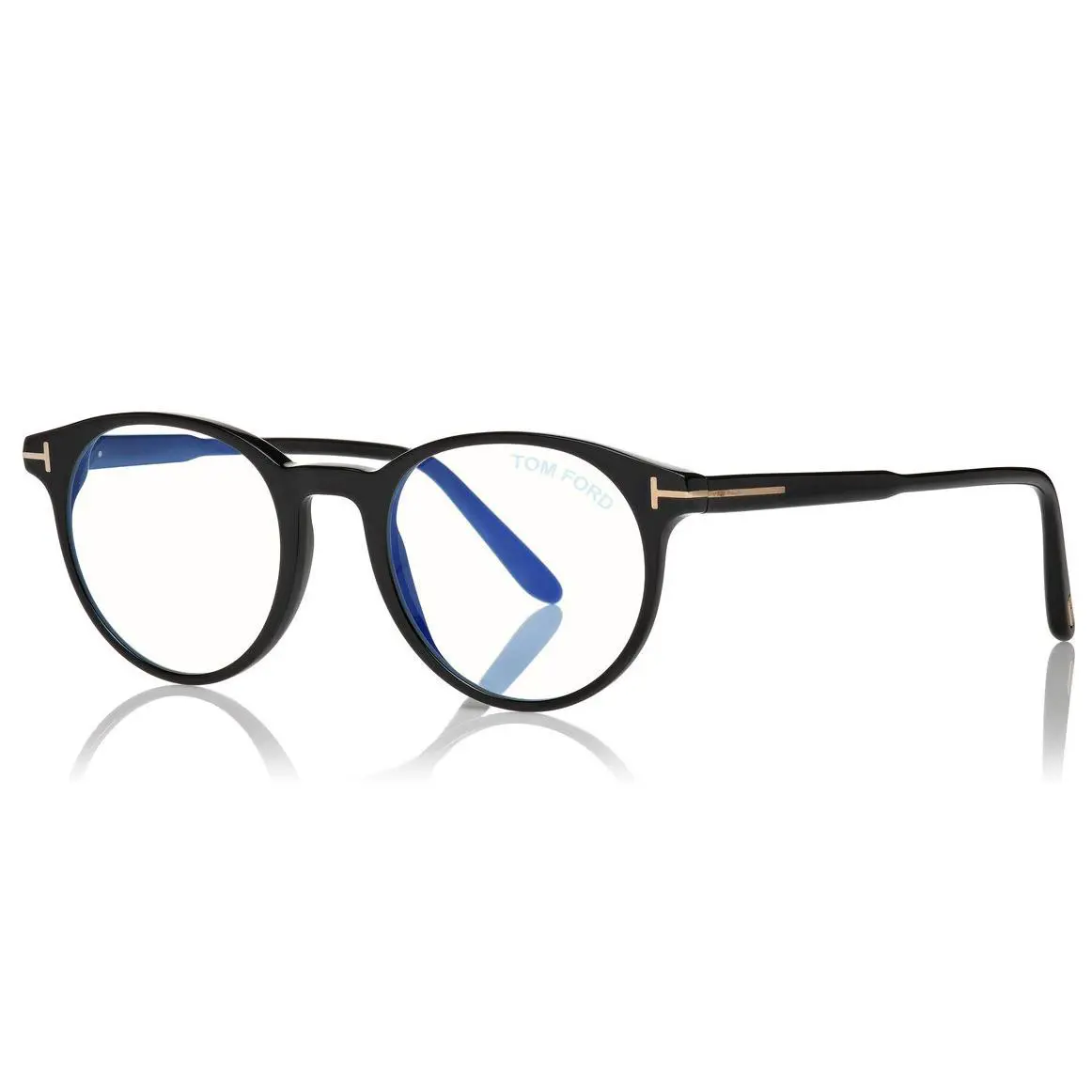 Tom Ford Eyeglass Frames FT 5695-F-B 001 Black/blue Light Block 51mm