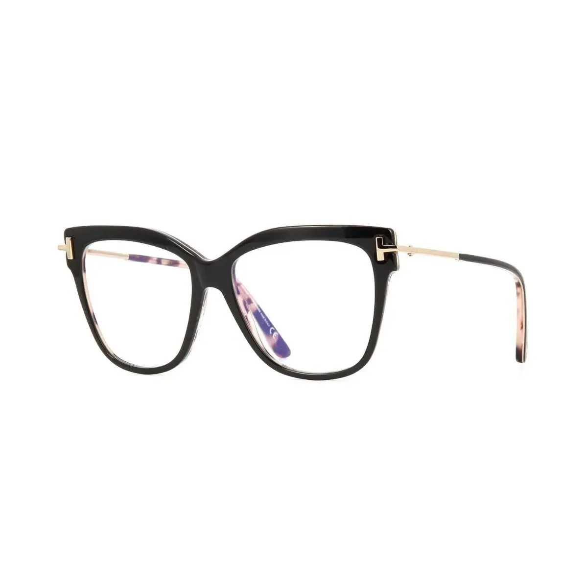Tom Ford FT 5704-B Blue Block Black Havana 005 Eyeglasses