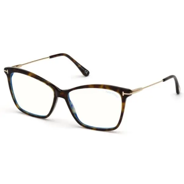 Tom Ford FT5687-B 052 Dark Havana Cat Eye Women`s Eyeglasses 56-14-140
