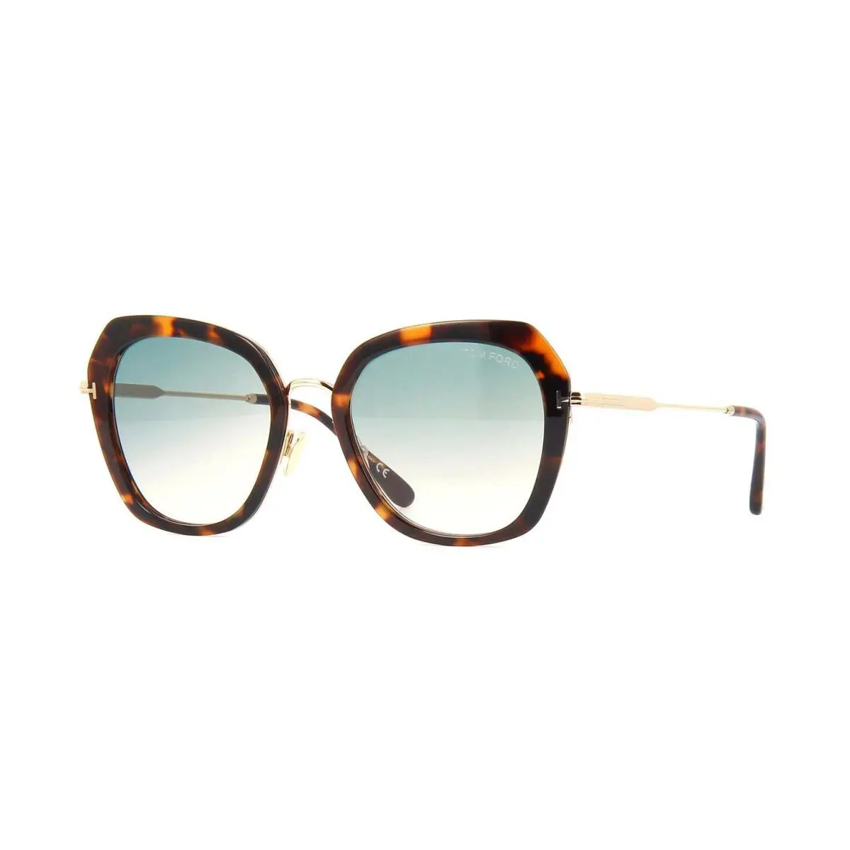 Tom Ford Kenyan FT 0792 Havana/green Shaded 55P Sunglasses - Frame: Havana, Lens: Green Shaded
