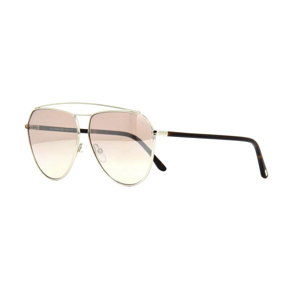 Tom Ford Binx FT 0681 Silver Havana/brown Shaded Silver Mirror 16G Sunglasses
