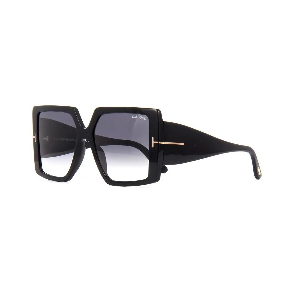 Tom Ford Quinn FT 0790 Shiny Black/dark Grey Shaded 01B Sunglasses
