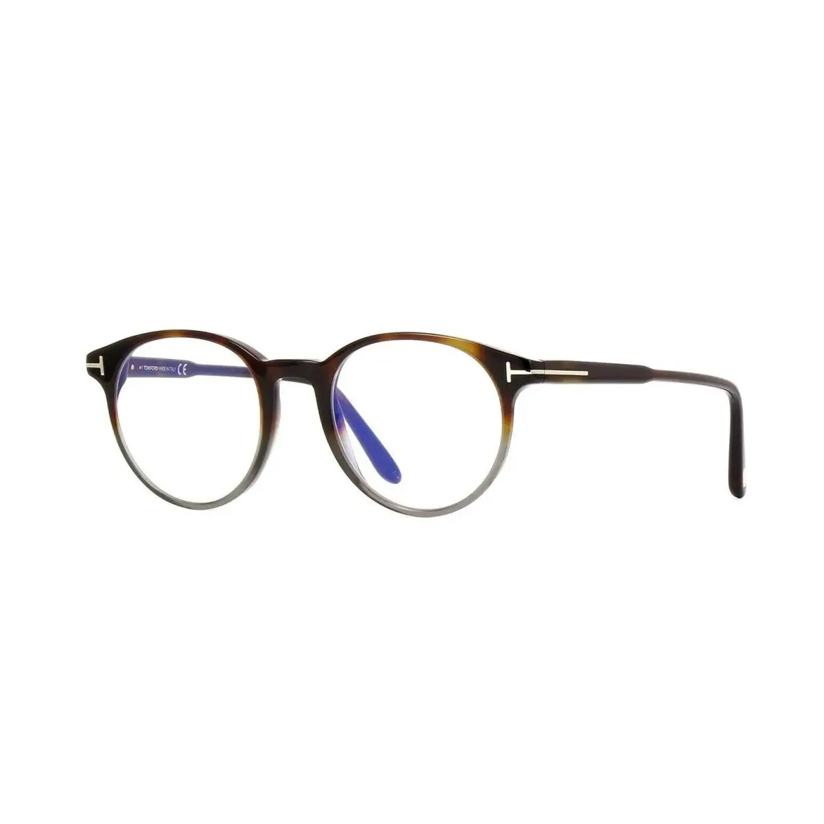 FT 5695-B Blue Block Dark Havana To Grey Crystal 056 Eyeglasses by Tom Ford